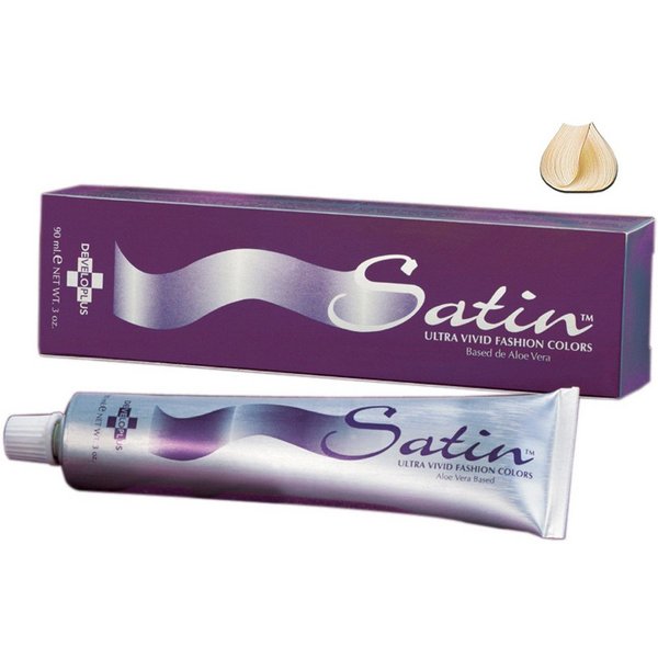 Satin Ultra Vivid Fashion Colors, 10G Ultra Light Golden Blonde Hair Dye, 3 oz., Gold Series Permanent Hair Dye, Made with Soy Protein and Aloe Vera, Vegan & Cruelty Free