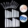 Yimart 100pcs White/Clear/Natural Extra Long Curve Nail Tip UV Gel French Acrylic False Nail Art Salon long Tips (Clear)