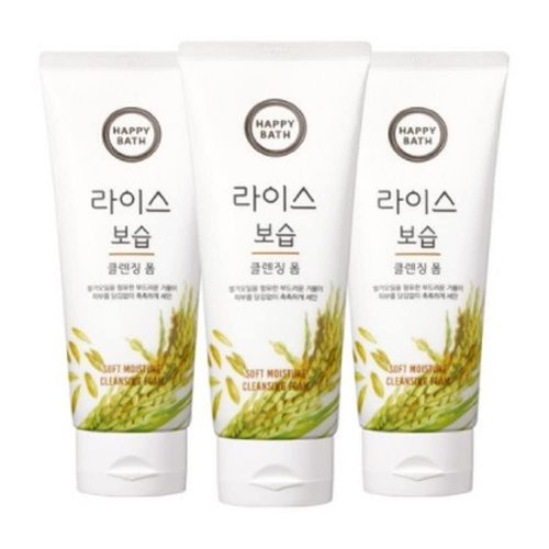 Happy Bath Rice Moisturizing Cleansing Foam 200g / 6.8 fl oz *3pcs Set