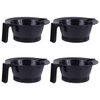 4pcs Hair Dye Bowl Salon Hair Color Bowl Mixing Bowls For Hair Color Hair Hair Dye Coloring (Black)