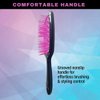 ALINEX Wet & Dry Vented Detangling Hair Brush For All type of Hairs with Black Pink Constrast Brush For Man and Woman Pack of 1 Ultra-soft Tangles Hair Brush