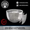Viking Revolution Stainless Steel Shaving Soap Bowl- Shaving Mug for Shave Cream & Soap- Double Layer, Unbreakable Shaving Cup for Wet Shave