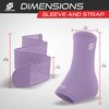 Sleeve Stars Ankle Brace for Sprained Ankle, Plantar Fasciitis Relief Ankle Support for Women, Ankle Compression Sleeve w/ Strap (Single/Light Purple)