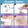 Luminous Mystic Boho Temporary Tattoo - Luvsweets 26 Sheets Butterfly Flower Glow In The Dark Temporary Tattoos for Women Girls Adult Glitter Fake Tattoo Stickers Party Decorations Supplies Favors