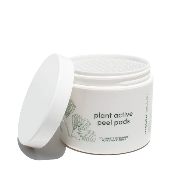 Fitglow Beauty | Plant Active Peel Pads | Mandelic, Salicylic & Citric Acid, Natural & Vegan Face Exfoliating, Skin Resurfacing Facial, Blackhead Remover & Toner Skin Care Wipes | 50 Pads