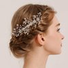 Rumtock Crystal Branch Hair Comb for Wedding Brides Bridesmaid Flower Girls Handmade Hair Piece