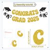 Congrats Grad 2025 Banner Graduation Theme Party Decoration Graduation Banners Garland for Congratulation Graduation Party Supplies Graduation Decorations Class of 2025 Gold