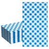 DYLIVeS Blue Gingham Napkins, Blue and White Checkered Guest Towel Plaid Party Napkins Disposable Paper Hand Towels for Luncheon, Picnic, Birthday Party, Easter, Graduation Party, 3-Ply, 50 Pcs