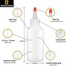 BRIGHTFROM Squeeze Hair Color Applicator Bottles with Red Top Cap, 4 OZ Empty Plastic Containers, Refillable, Leak Proof - Open/Close Nozzle - Multi Purpose/Coloring (Pack of 2)