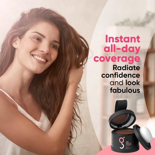 Hairline Powder Instantly Conceals Hair Loss, Root Touch Up Hair Powder, Hair Toppers for Women & Men, Hair Fibers for Thinning Hair, Root Cover Up, Stain-Proof 48 Hour Formula (Black)