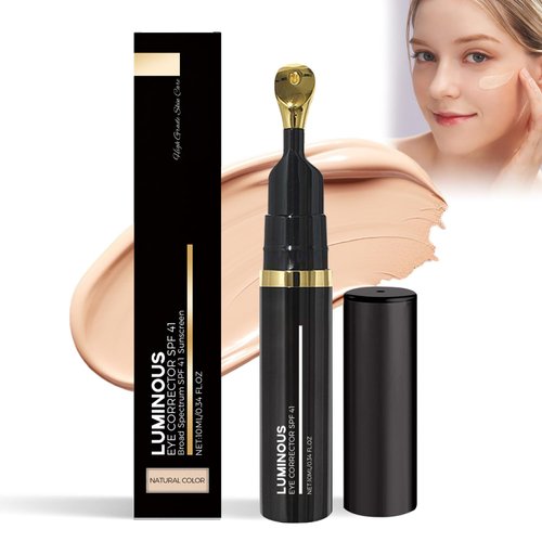 2024 Luminous Eye Corrector SPF 41, Under Eye Color Corrector for Dark Circles, Anti-Aging Tinted Eye Cream, Hydrating Eye Serum with Peach Undertone (Natural Color)