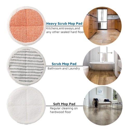 6 Pack Replacement Pads for Bissell Spinwave 2124,2039A,2307,23157,20391,20399 Powered Hard Floor Mop