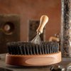ZilberHaar - Men's Slanted Bristle Hair and Beard Brush - Natural Boar and Pearwood Military Style