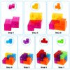 DASDAX Magnetic Building Blocks Magic Magnetic 3D Puzzle Cubes, Set of 7 Multi Shapes Magnetic Blocks with 54 Guide Cards, Intelligence Developing and Stress Relief Fidget Toys