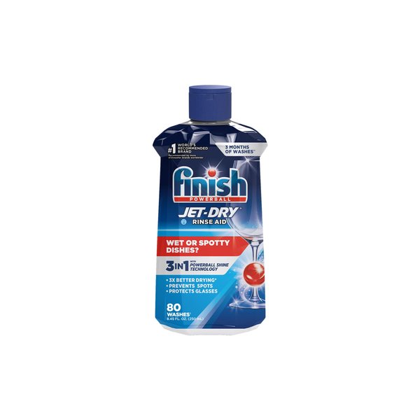 Finish Jet-Dry Liquid Rinse Aid, Dishwasher Rinse and Drying Agent, 8.45 fl oz, Packaging may vary ( Pack of 1 )