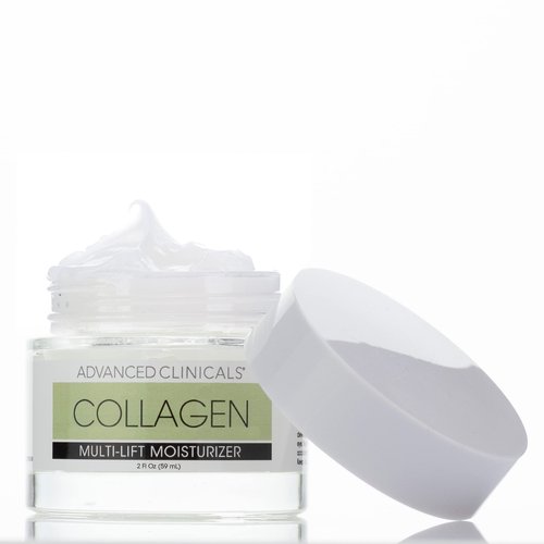Advanced Clinicals Collagen Cream Facial Moisturizer Multi-Lift Plumping Collagen Firms & Smooths Fine Lines, Sagging Skin, & Wrinkles. Anti-Wrinkle Skin Care Face Lotion W/Hyaluronic Acid, 2 Fl Oz