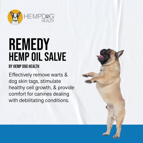 Hemp Dog Health - Remedy - Hemp Salve Dog Wart Remover - Painless Dog Skin Tag Remover Balm - Dog Health Supplies for Comfort & Healthy Cell Growth for Dogs with Difficult Conditions