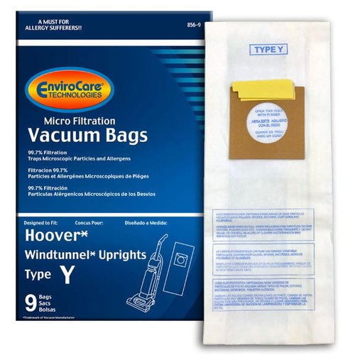 EnviroCare Replacement Micro Filtration Vacuum Bags Made to Fit Hoover Windtunnel Upright Type Y 9 pack