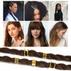 Gold Sliver Hair Jewelry for Braids with Crystal Rhinestone for Women Men Hair Accessories Braids, 20 PCS Dreadlock Braid Clips Non-Piercing Ear Cuffs Clip Jewelry (Gold)