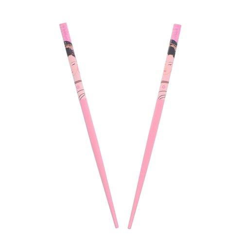 Set of Two7.25 inch Long Wooden Animal Print Hair Sticks for Women - Orange