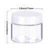 6 Pack Plastic Pot Jars Round Clear Leak Proof Plastic Container Jars with Lid for Travel Storage, Eye Shadow, Nails, Paint, Jewelry (6 oz, White)