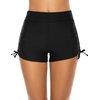 Lecieldusoir Women's Swim Shorts High Waisted Bathing Suit Bottoms Swimsuit Boy Shorts Swimwear Bikini Board Shorts Black