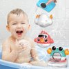 VATOS Baby Bath Toys, Elephant Basketball Hoop Bathroom Baby Toys for Babies Boys Girls 1 Year Old, Baby Bathtub Playset with Bird, Crab, Clouds, Yacht Best Bath Gift for Toddlers 1-3