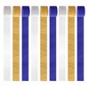 Navy-Blue White-Gold Crepe Paper Streamers - 9 Rolls Royal Blue Graduation 2024 Men Boy Birthday Party Decorations Streamer Wedding Bridal Shower Paper Garland Fathers Day Decor Panduola