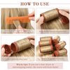 12 Pieces Hair Perm Rods Set Cold Wave Rods Plastic Perming Rods Hair Curling Rollers with Stainless Steel Rat Tail Comb Pintail Comb for Hairdressing Styling Tools (1.57 Inch, Brown)