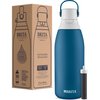 Brita Stainless Steel Premium Filtering Water Bottle, BPA-Free, Replaces 300 Plastic Water Bottles, Filter Lasts 2 Months or 40 Gallons, Includes 1 Filter, Kitchen Accessories, Marina - 32 oz.