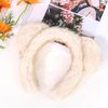 TIOSRU Bear Ears Headband for Washing Face, White Face Wash Headband Costume Head Wear Cute Animal Ears Headband for Party Costume Cosplay Fleece Makeup Spa Skincare Headband for Girls Women