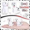 Poen Rubber Dalmatian Dog Bath Toys Bulk Mini Dalmatian Figures Float Squeaky Toys for Baby Shower Birthday Party Cake Decoration 100th Day of School Gift, 2.2 x 1.6 x 1.3 Inches(50 Pcs)