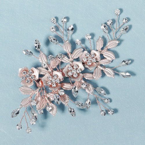 Generic Rhinestone Bridal Hair Pins, Rhinestone Wedding Headpieces for Bridesmaids, Flower Girl Hair Accessories, gold