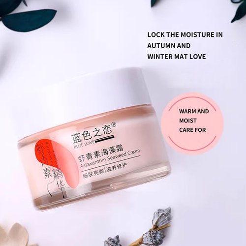 BLUE LOVE Astaxanthin Seaweed Face Cream for Men & Woman, Anti-Aging Hydration Facial Cream Moisturizer Skincare for All Skin Types
