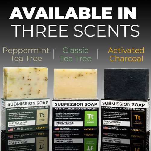 Premium Tea Tree Oil Soap - USA Made Bar Soap for BJJ, Jiu Jitsu, Wrestling, and Grappling (2-Pack of 4 Ounce Soap Bars, Classic Tea Tree)