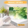 ZAYOUAU 100 Sheets Watercolor Paper, 6 x 8 inch White Cotton Handmade Paper 300 GSM Rough Textured Paper Deckled Edge Paper for Watercolors/Wedding Invitations/Cards/Crafts