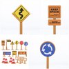 iplusmile Kids Toys 30pcs Traffic Road Signs Playset Street Signs Play Traffic Light Toys Traffic Cone Barricade Signs Crosswalk Signal Toys for Kids Educational Toy Mini Toys Mini Toys