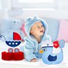9 Pcs Nautical Baby Shower Decorations Nautical Baby Boy Honeycomb Centerpiece Ahoy It's a Boy Baby Shower Party Supplies Gender Reveal Party for Newborn Baby Boy Party Decorations