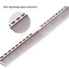 Cgbarber Professional Aluminum Hair Combs Set: Long Cutting Comb, Short Styling Comb, Handle Comb, and Tail Comb (Silver)