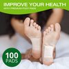 IKIMI Natural Herbal Foot Pads: Ginger Wormwood Bamboo Vinegar - Premium Foot Care - Relieves Stress and Fatigue - Improves Sleep and Supports Body Cleansing - 100 Pads (Pack of 1)