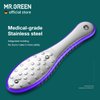 MR.GREEN Foot File Double Sided Pedicure Foot Care Tools Professional Callus Remover Foot Rasp Stainless Steel Foot Scrubber for Feet (Purple)