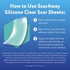 ScarAway Advanced Clear Silicone Scar Sheets, Medical Grade Silicone Strips (1.5" x 3") Scar Treatment and Prevention for Surgical, Burn, Body, Hypertrophic & Keloid Scar Treatment, 6 Clear Sheets