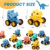 18Pcs Dinosaur Pull Back Cars Set for Kids Toddlers, Bulk Mini Racing Vehicles Toys Party Favors, Pinata Fillers, Goodie Bag Stuffers, Classroom Prizes for Boys Girls