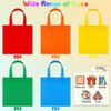 Aneco 25 Pack Reusable Non-woven Party Favor Bags 9.5×9.5 Inch Rainbow Gift Bag Goodie Treat Bags with Handles for Wedding Birthday Party