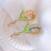 2 PCS Bellflower Hair Claw Clips, Vintage Non Slip Twist Hair Barrette Claw Clamp Hair Styling Accessories for Women Ladies