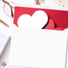 Happy Valentine’s Day Greeting Cards, Beautiful and Romantic Valentines Red and White Love Hearts Greetings for Husband, Wife, Boyfriend, Girlfriend | 5" x 7" | 25 Valentine Cards & 25 Envelopes