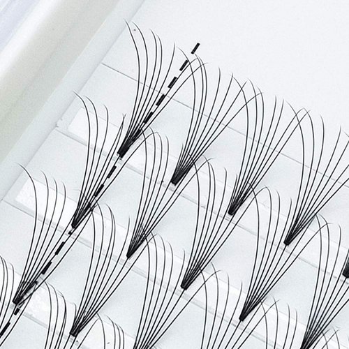 120pcs 8-18MM to choose 7D Volume Fans Eye Lashes Extensions Thickness 0.07mm, D Curl, Grafting Nature Long Individual False Eyelashes Makeup Black Soft Fake Eye Lashes Clusters (10MM)