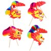 ARTIBETTER 4 Sets of Chinese Paper Dragon Pick New Year Dragon Garland Banner DIY Paper Dragon Pull String Puppet Vintage Toy for Kids DIY 3D Paper Chinese Dragon 2022 Spring Festival Party Supplies
