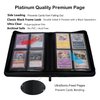 Rayvol Premium 4 Pocket Card Binder, Fits 368 Trading Cards Ringless Trading Card Album Side Loading Pockets with ZIp for TCG
