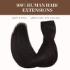 GOO GOO Wire Hair Extensions Human Hair, 2A Light Brown Natural 16inch 95g, Invisible Wire Hair Extensions with Transparent, Seamless Fish Line Hairpiece